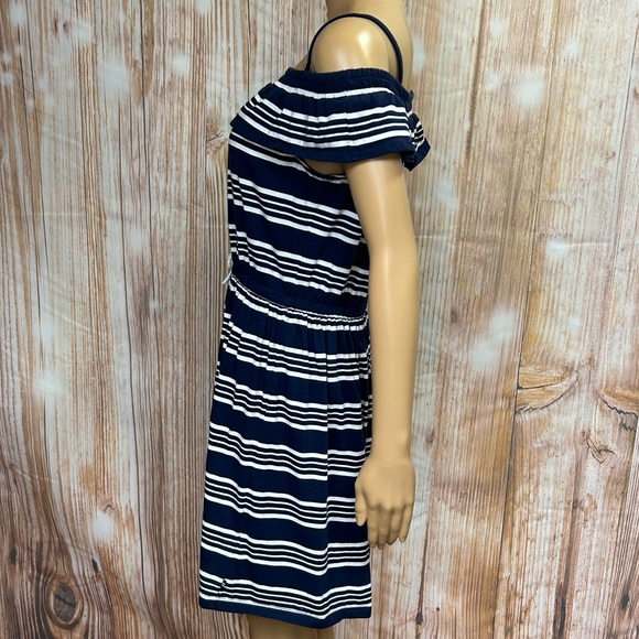 Nautica Girls Striped Jersey Blouson Dress - Picture 7 of 10
